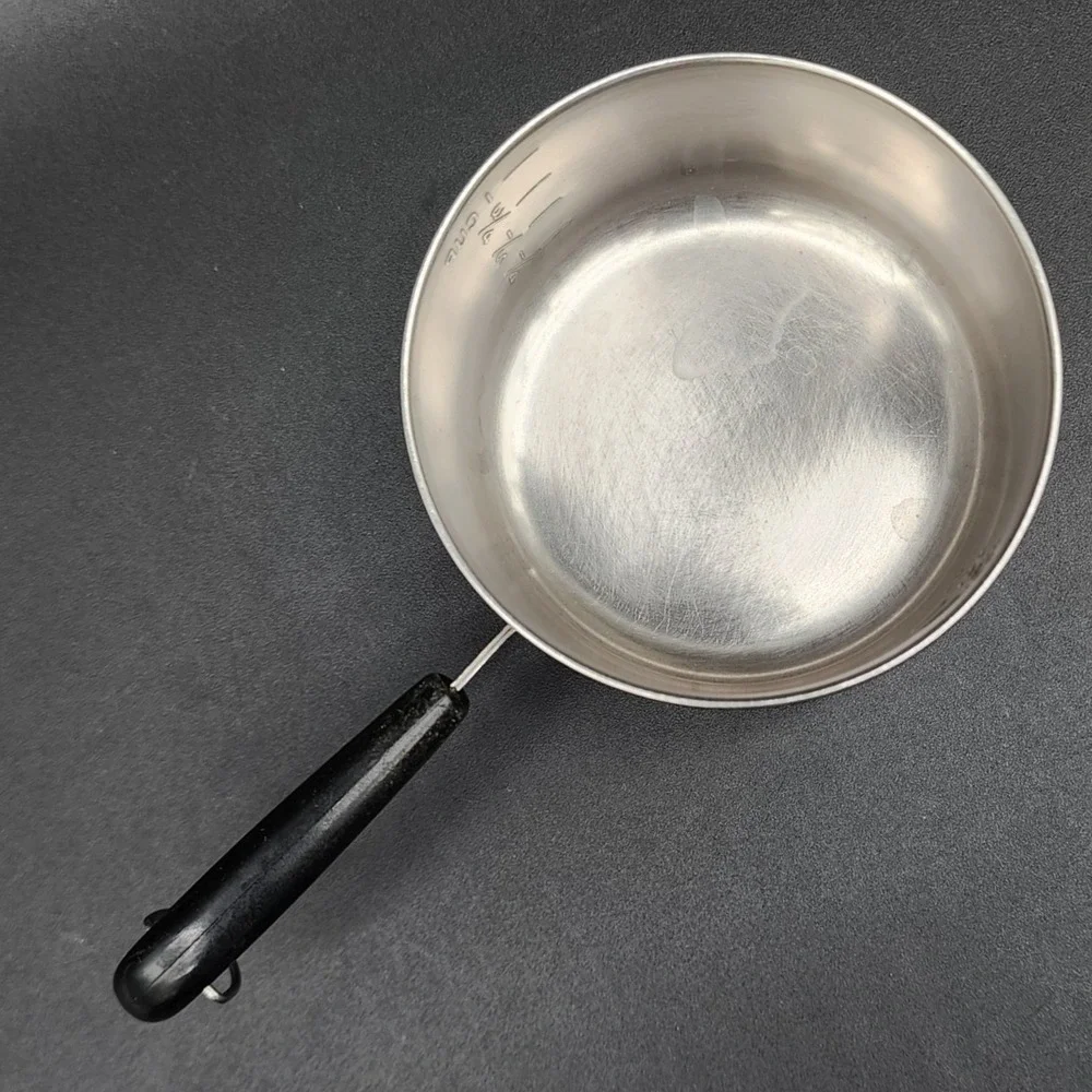 Revere Ware 1 Cup Silver Copper Bottom Mini Measuring Pot Vintage Kitchen Decor